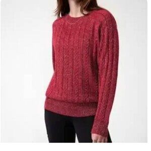 Athleta Crossroad Crewneck Metallic Knit Sweater